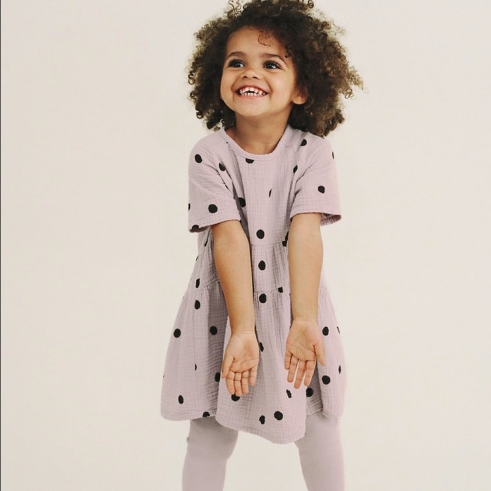 Zara Textured Dress & Leggings Set